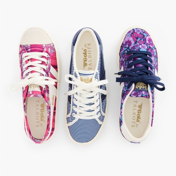 Gola for Talbots Women's Sneakers in Pink and Cream Plaid - Picture 4 of 10